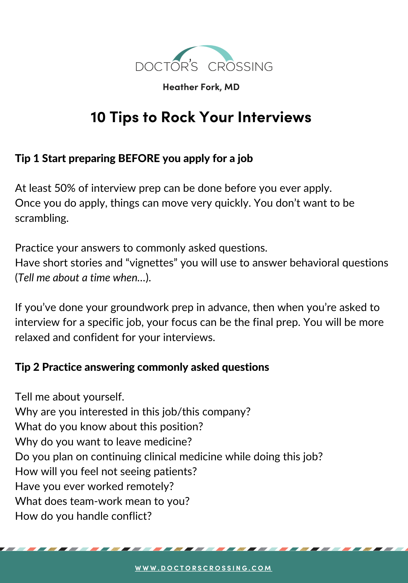 10 Tips to Rock Your Interviews